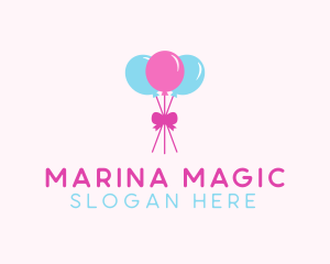 Party Ribbon Balloons logo design