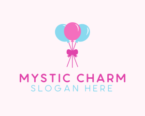 Party Ribbon Balloons logo design