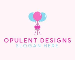 Party Ribbon Balloons logo design