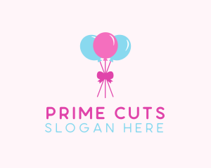 Party Ribbon Balloons logo design