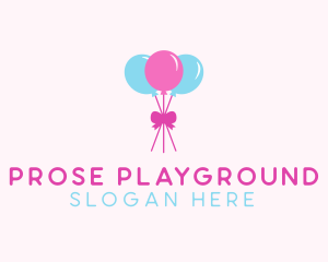 Party Ribbon Balloons logo design