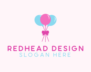 Party Ribbon Balloons logo design