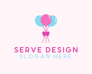 Party Ribbon Balloons logo design