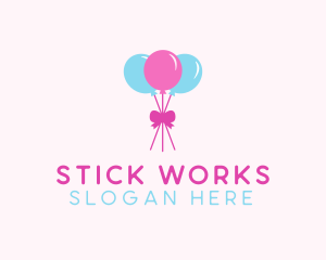 Party Ribbon Balloons logo design