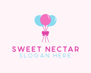 Party Ribbon Balloons logo design