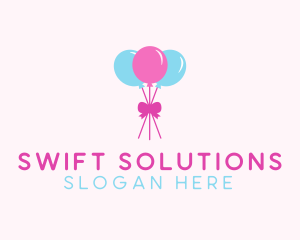 Party Ribbon Balloons logo design