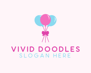 Party Ribbon Balloons logo design