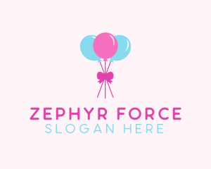 Party Ribbon Balloons logo design