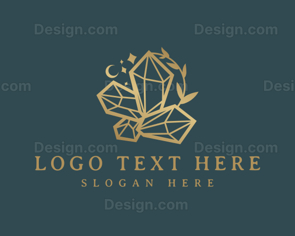 Gold Gemstone Jewelry Logo