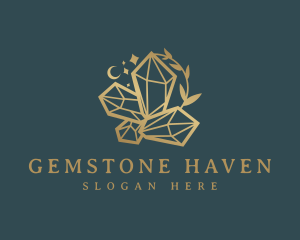 Gold Gemstone Jewelry logo design