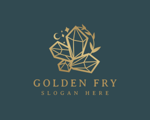 Gold Gemstone Jewelry logo design