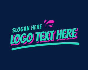 Neon Splash Wordmark logo