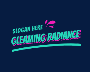 Neon Splash Wordmark logo