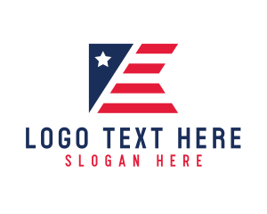 Patriotic American Flag logo