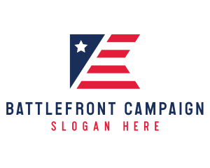 Patriotic American Flag logo design