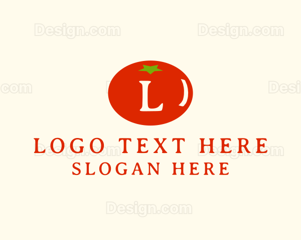 Fresh Tomato Fruit Logo