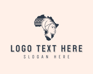 Tribal Woman Hairdresser logo