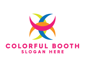 Colorful Crescent Shape logo design