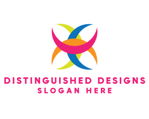 Colorful Crescent Shape logo