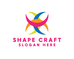 Colorful Crescent Shape logo design