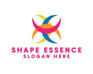 Colorful Crescent Shape logo