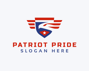 USA Eagle Bird Shield logo design