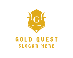 Gold Royalty Shield  logo design