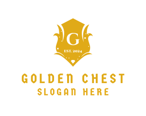 Gold Royalty Shield  logo design