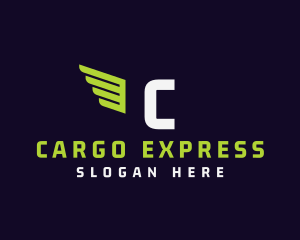 Wings Logistics Cargo Mover logo design