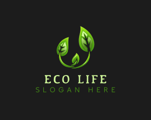 Environmental Nature Leaf logo design