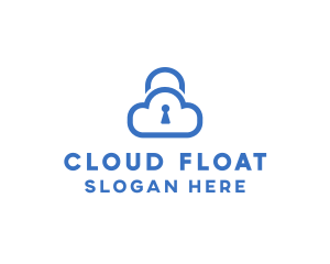 Blue Safe Cloud logo design