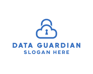 Blue Safe Cloud logo design