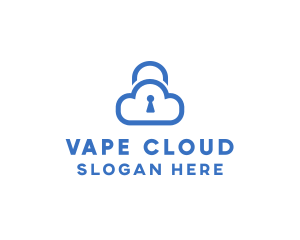 Blue Safe Cloud logo design