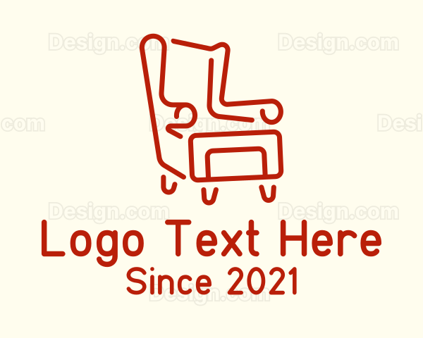 Rolled Armchair Outline Logo