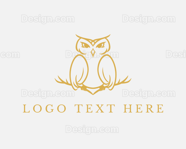 Owl Animal Monoline Logo