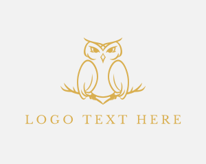 Owl Animal Monoline logo