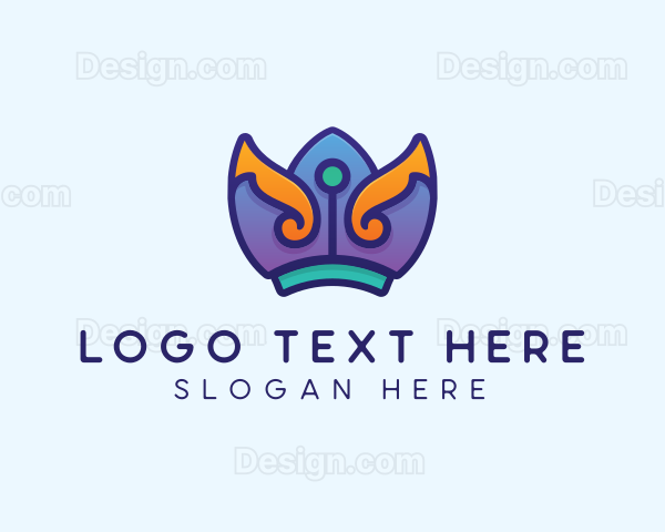 Royal Purple Crown Headdress Logo