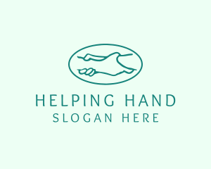 Helping Hand Badge logo design