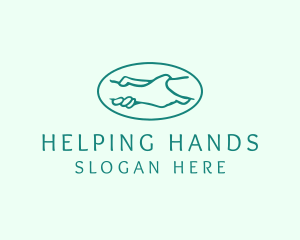 Helping Hand Badge logo design