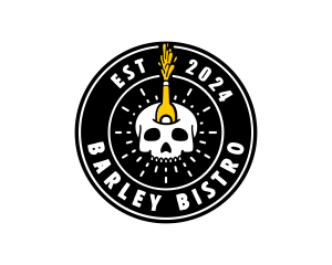 Liquor Skull Bistro logo design