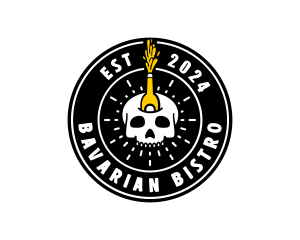 Liquor Skull Bistro logo design