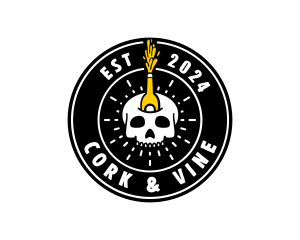 Liquor Skull Bistro logo design