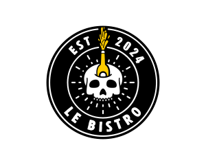 Liquor Skull Bistro logo design