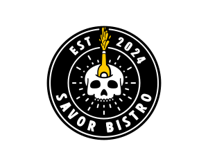 Liquor Skull Bistro logo design