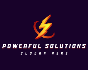 Electric Power Thunder Energy logo design