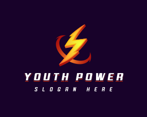 Electric Power Thunder Energy logo design