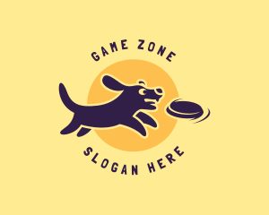 Cute Dog Frisbee  logo
