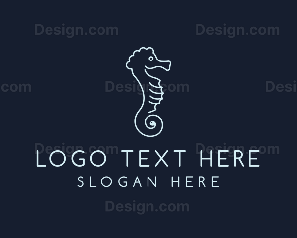 Seahorse Animal Pet Logo