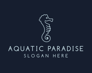 Seahorse Animal Pet logo design