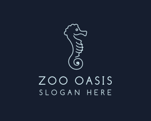 Seahorse Animal Pet logo design